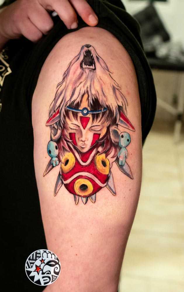 MONONOKE tattoo by Superfuerza Tattoo final tribal