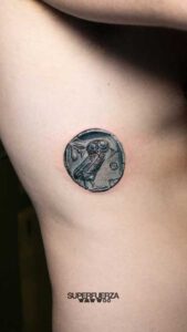 moneda realista 3d final tribal tattoo y piercing