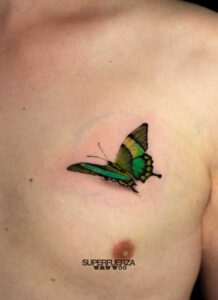 mariposa realista 3d final tribal tattoo y piercing